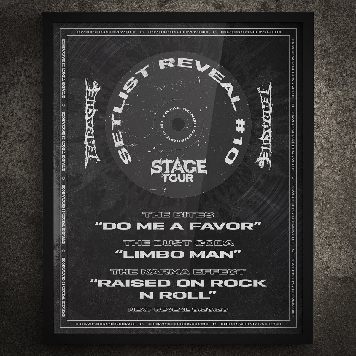 Stage Tour Setlist Reveal #10: Three Tracks from Earache Records