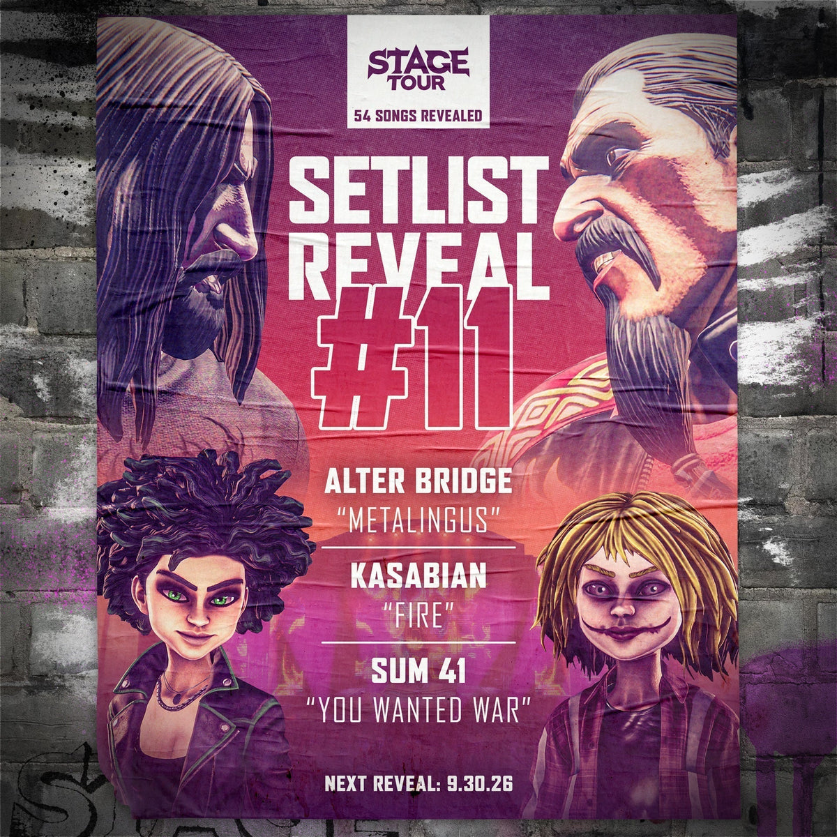 Stage Tour Setlist Reveal #11: Alter Bridge, Kasabian & Sum 41