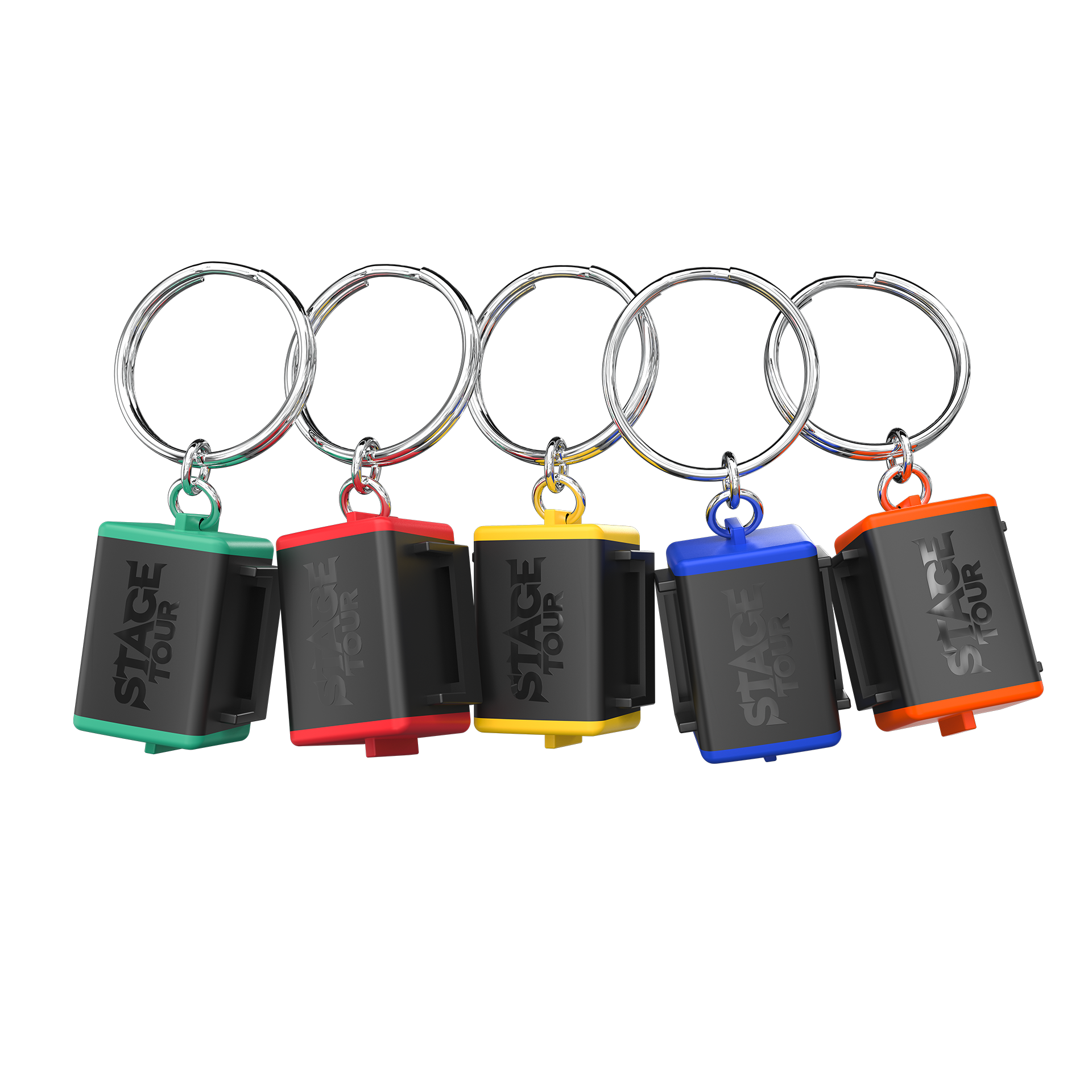 Porte-clés de guitare lumineuse en forme de bouton de frette de scène